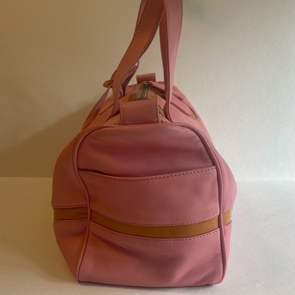 Loewe Pink and Tan Mini Boston Bag - Picture 4 of 6
